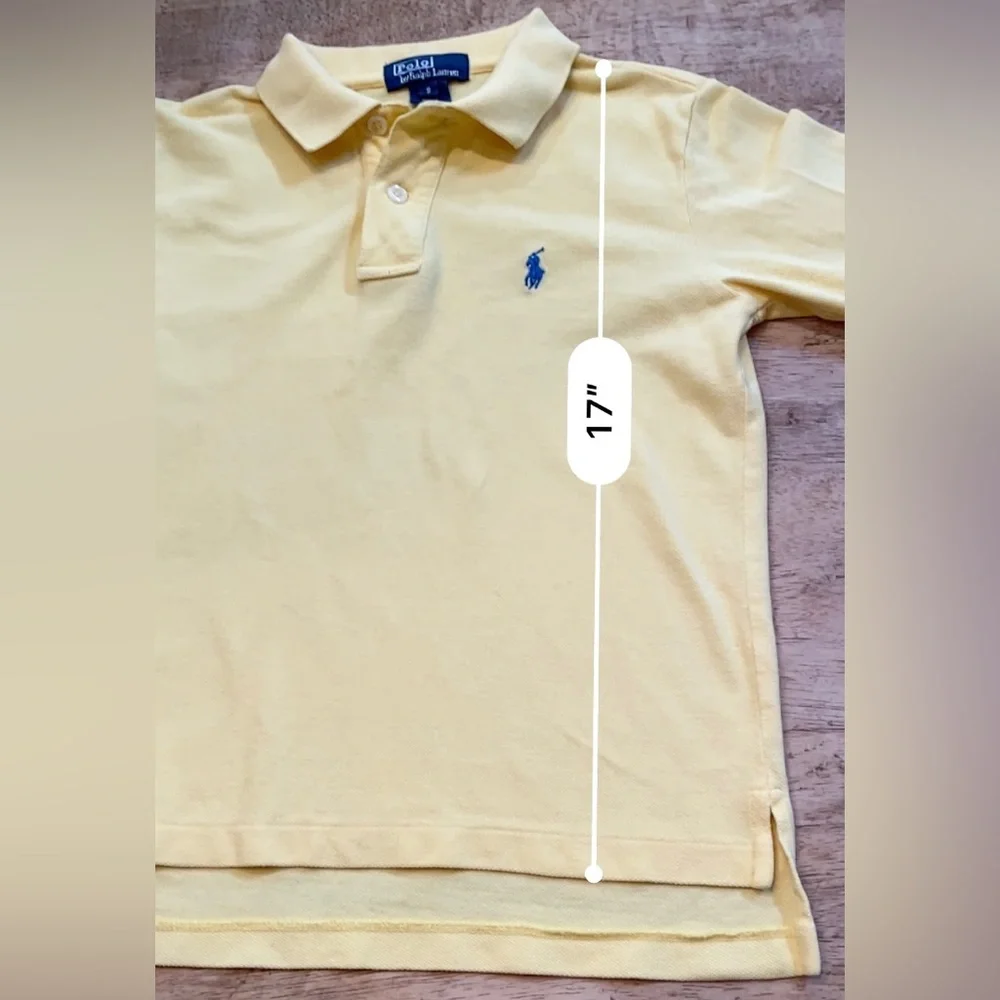 Vintage Polo by Ralph Lauren Boy’s Sz 5 Yellow  Pique Knit Long Sleeve‎ Pullover